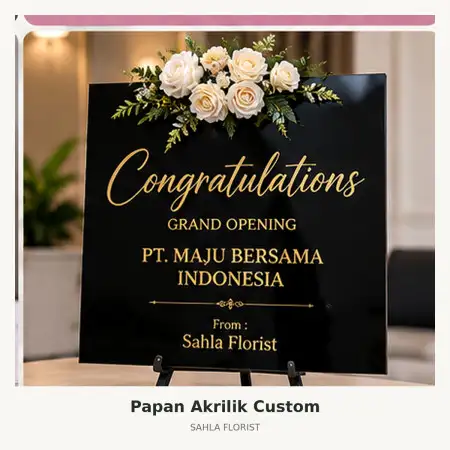 Papan Bunga Akrilik Grobogan